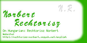 norbert rechtorisz business card
